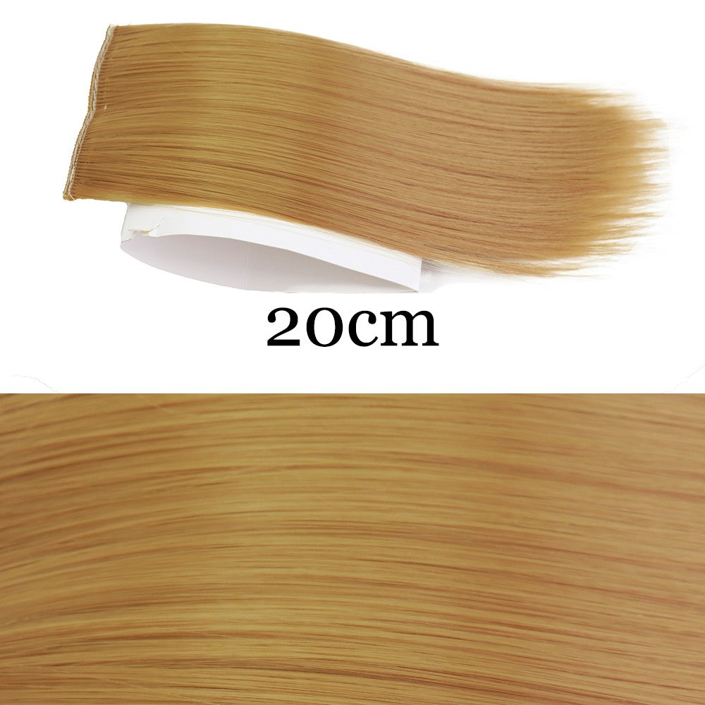 MERISI HAIR Apliques de Cabelo Sintético Liso Invisível com 2 Presilhas, Aumento de Volume, Extensões de Cabelo, Cobertura Lateral Superior