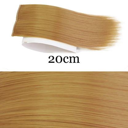 MERISI HAIR Apliques de Cabelo Sintético Liso Invisível com 2 Presilhas, Aumento de Volume, Extensões de Cabelo, Cobertura Lateral Superior
