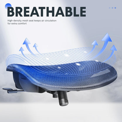 Ergonomic Office Chair, High Back Mesh Swivel Computer Chair, Executive Office Desk Chairs, with Adjustable Lumbar Support