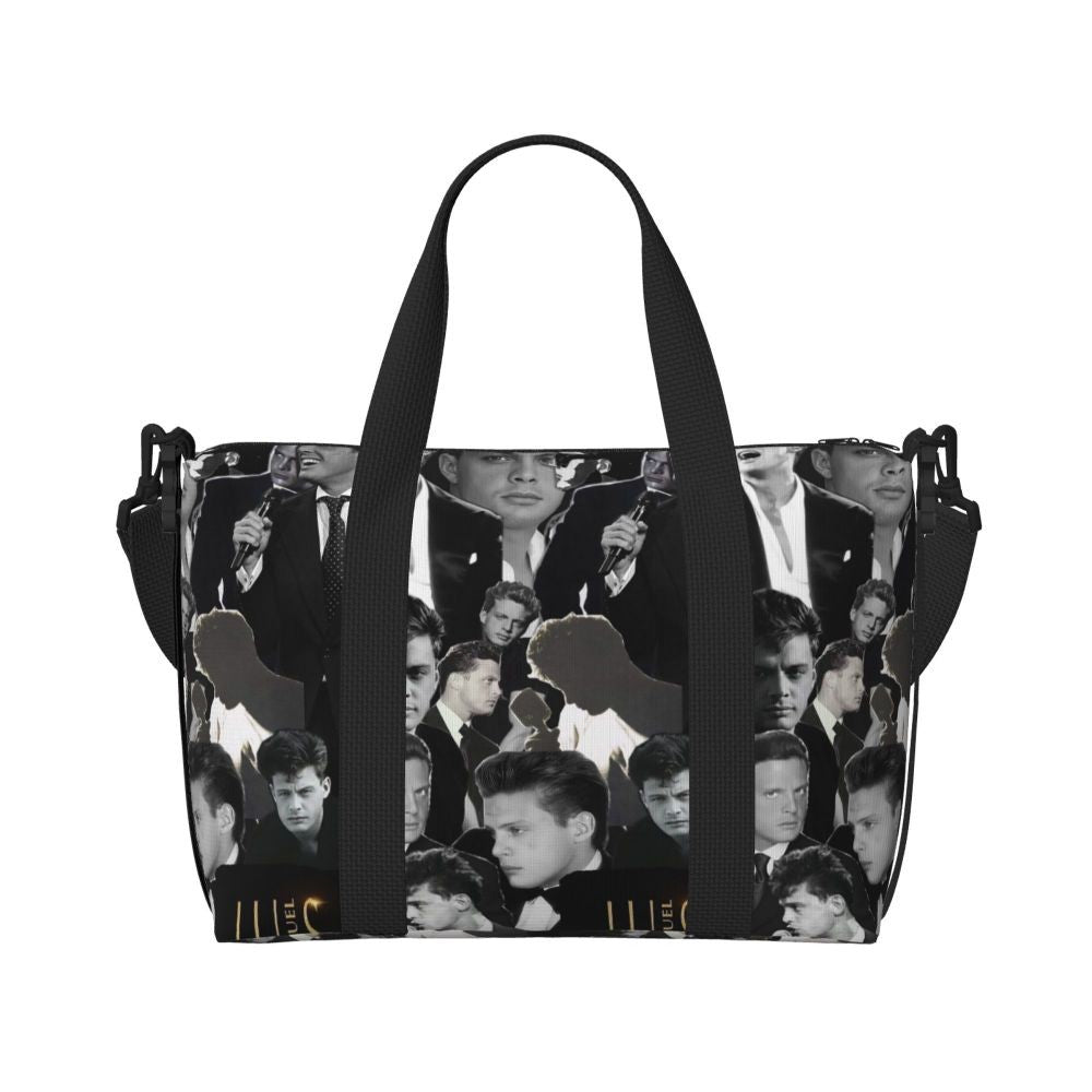 El Sol De Mexico Luis Miguel Beach Travel Bag Large Capacity Tote Bags for Gym Sport Women Shopping Duffle Shoulder Bag