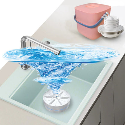 Mini Turbo Dishwasher Detachable Portable Ultrasonic Dish Washer Cordless Sink Dishwasher Household Sink Dishwasher for Home Use