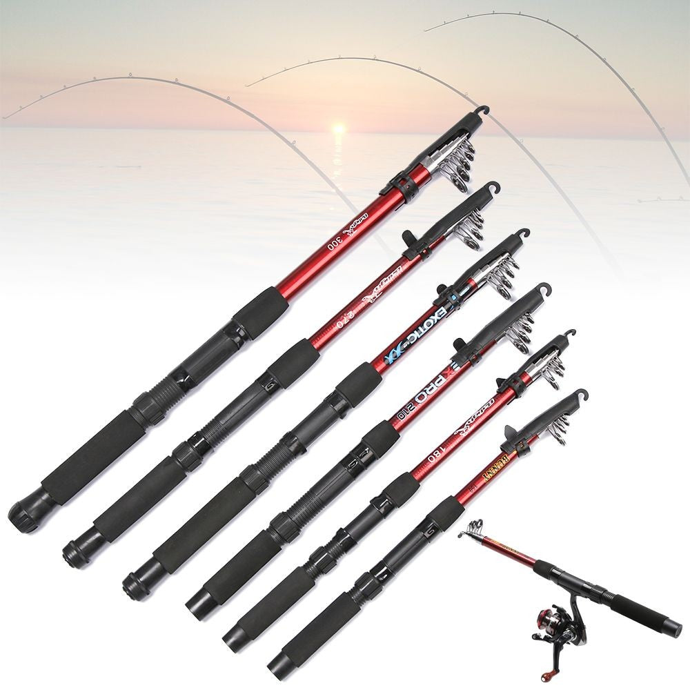 Vara de Pesca Telescópica de Fibra de Vidro para Mar, Ferramentas de Pesca de 1,5-3,0m, Vara de Pesca ao Ar Livre