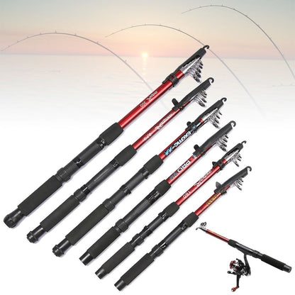 Vara de Pesca Telescópica de Fibra de Vidro para Mar, Ferramentas de Pesca de 1,5-3,0m, Vara de Pesca ao Ar Livre