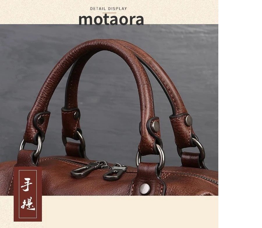 MOTAORA 2025 New Genuine Leather Satchel Tote Bag Top Handle Handbag Designer Shoulder Bag Large Capacity Cross Body Bag Vintage