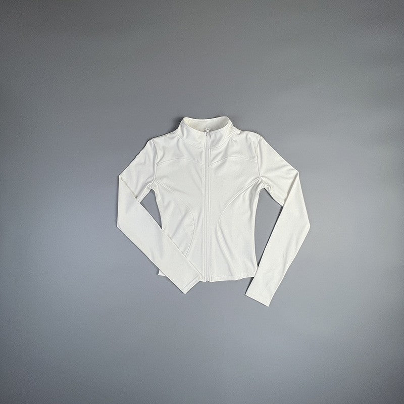 2025 New Yoga Coat Short Sports Jacket WOMEN'S Fitness Clothes Slimming Body Sculpting Zipper Yoga Jacket