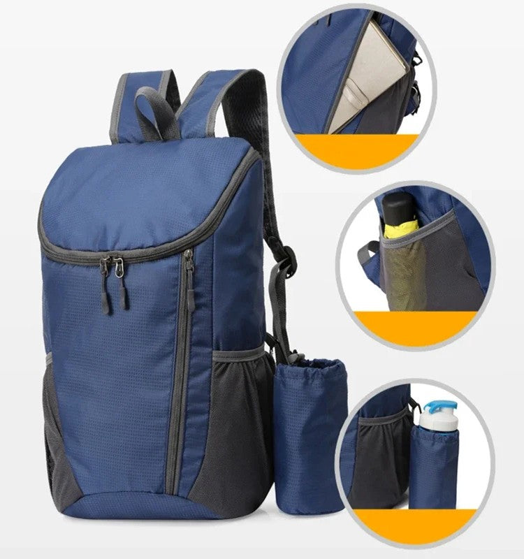 Portable Outdoor Ultra Light Backpack Foldable Storage Waterproof Men's and Women's Outdoor Hiking Cycling Camping Sports Bag
