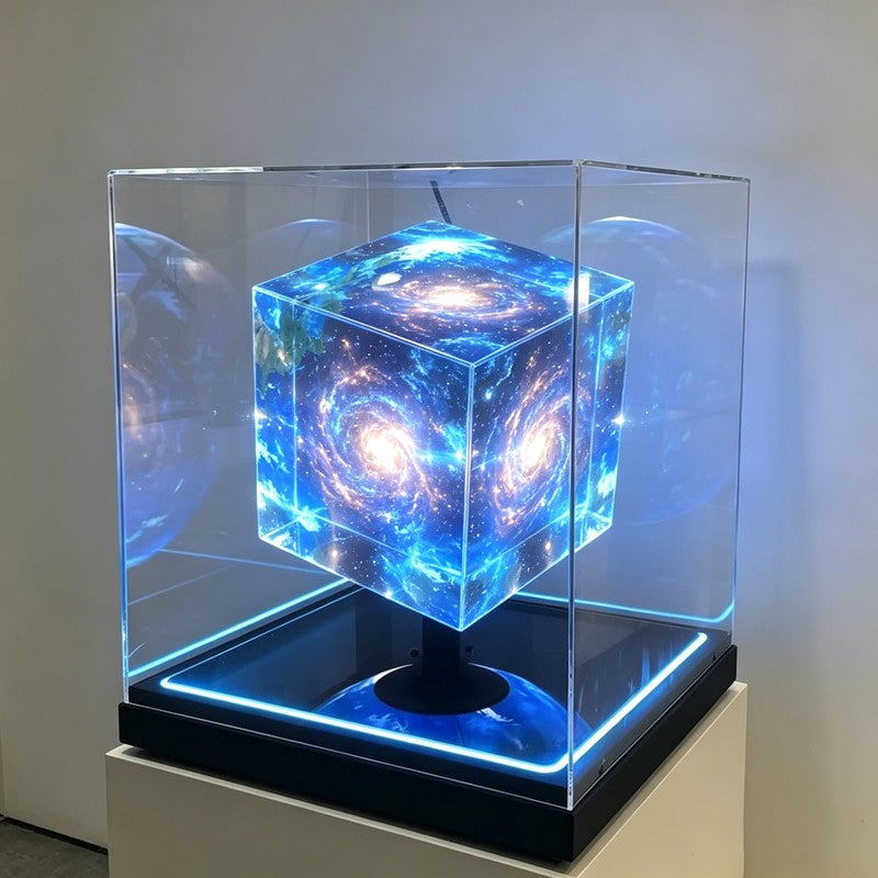 Custom 3D Hologram Spinning Sphere LED Display 360° Rotating Led Lightbox Advertising Light Box for Business Shop Showroom Bar