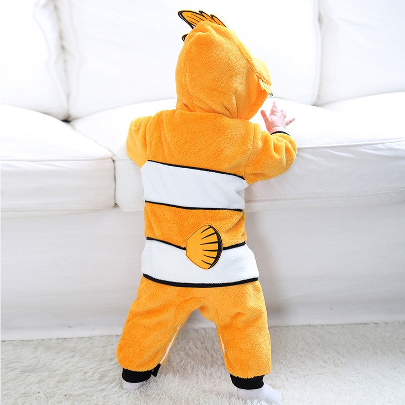 Cosplay Clothes Baby Romper Onesie Infant Boy Girl Cartoon Nemo Baby Onesie Ropa Bebe Rompers Onesie Winter Soft Outfit Costume