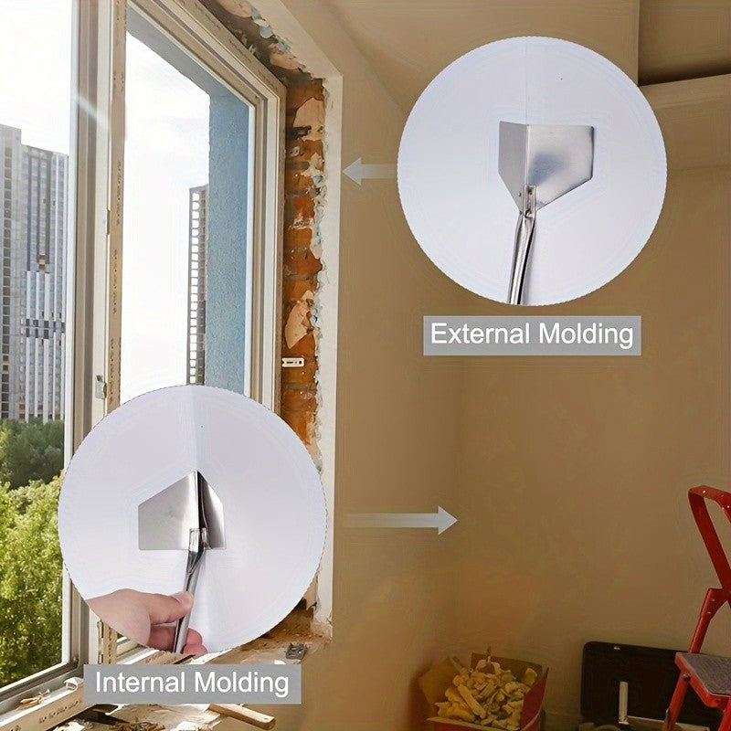 4 Peças Ferramentas de Construção Espátula de Aço Inoxidável Raspadores de Drywall Ferramenta Manual Ferramenta Manual de Raspagem de Cantos Internos e Externos