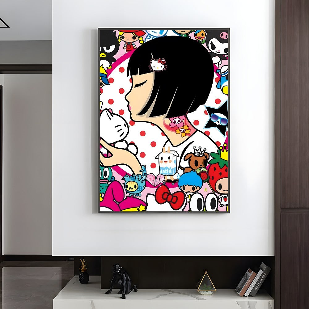 Cartoon Art Kawaii townTokidokiinside Poster HD art sticky wall waterproof home living room bedroom bar aesthetic decoration