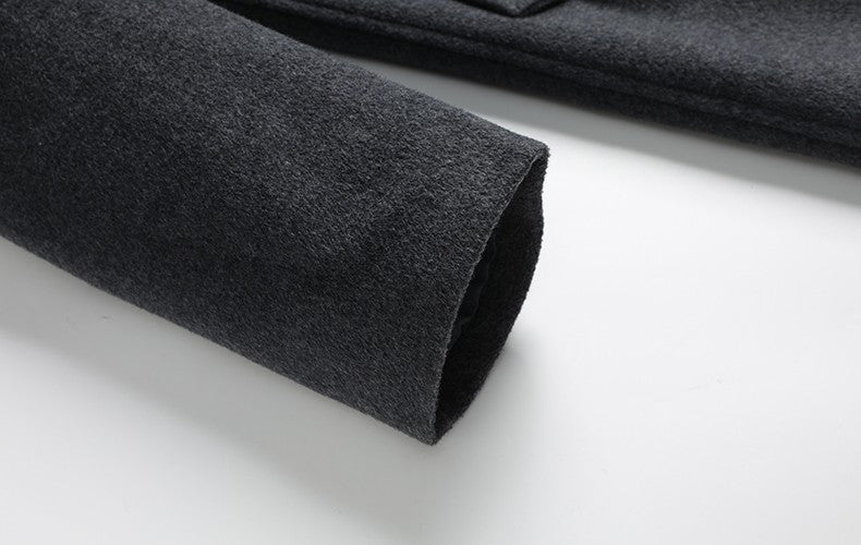 Winter Men's Woolen Coat Thicken Warm Trench Coat Men Wool Casual Double Fashion Breasted Long Overcoat Men