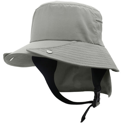 UPF50+ Men Surfing Hat Wide-brimmed Surf Cap Men Hat Breathable Brim Sunshade Quick-drying Beach Cool Cap Windproof Bucket Hat