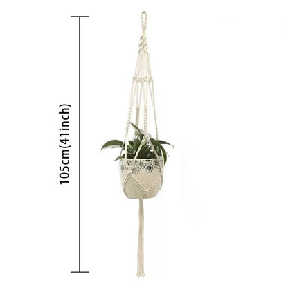 Hanging Plant Handmade Macrame Plant Hanger Flower Pot Planter Hanger Wall Decor Courtyard Garden Hanging Planter Hanging Basket