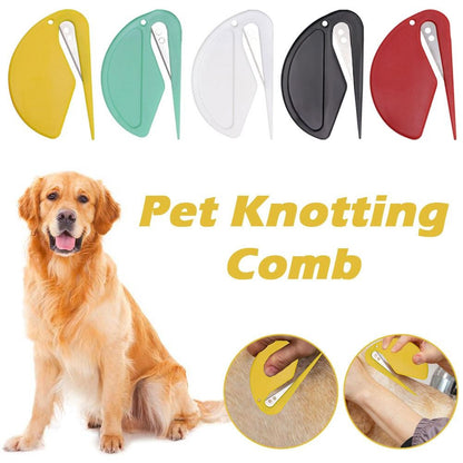 Novo Pente para Cães e Gatos, Pente Desatador de Nós para Animais de Estimação, Pente para Remover Pelos Soltos e Tosar, Escova para Gatos