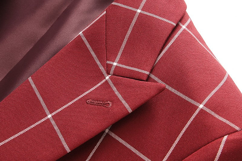 Single Breasted Plaid Suit Men's Clothing Fashion Simple Men Business Social Wedding Party Tuxedo Dress Blazers Jacket