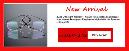 Ultralight TR90 Memory Titanium Rimless Reading Glasses Men&Women Presbyopic Eyeglasses +1.0 +1.5 +2.0 to+3.5 +4.0