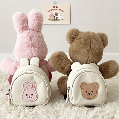 Mochilas Infantis de Lona, Bolsas Escolares de Jardim de Infância, Urso, Coelhinho, Coreana, Antiperda, Bolsas Infantis para Meninas, Meninos, Mochilas Infantis para Viagem