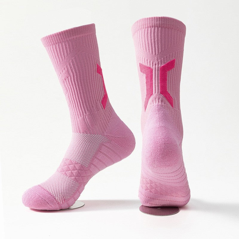 1/3 pairs professional men's basketball socks with thick towel bottom breathable sports socks men's long badminton socks