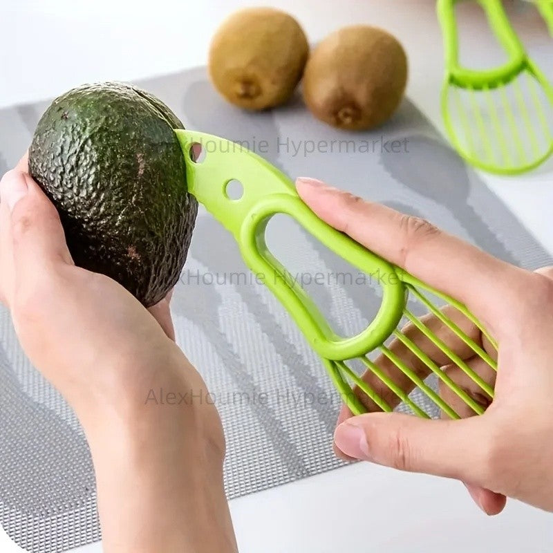 Fatiador de Abacate 3 em 1 Removedor de Caroço Descascador Separador de Polpa Faca Plástica Ferramentas de Cozinha para Vegetais Acessório Doméstico