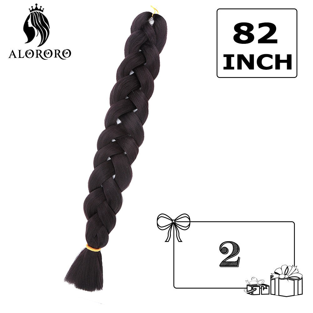 Cabelo Trançado Sintético Jumbo Alororo 82 polegadas Cabelo Falso Africano Fibra de Alta Temperatura Roxo Vermelho Extensões de Cabelo para Mulheres
