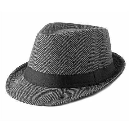 Chapéu de Lã para Casamento Primavera Verão para Homens de Meia-Idade, Casal, Moda Outono Inverno, Festa Xadrez, Design de Luxo, Chapéu Jazz Fedora para Mulheres