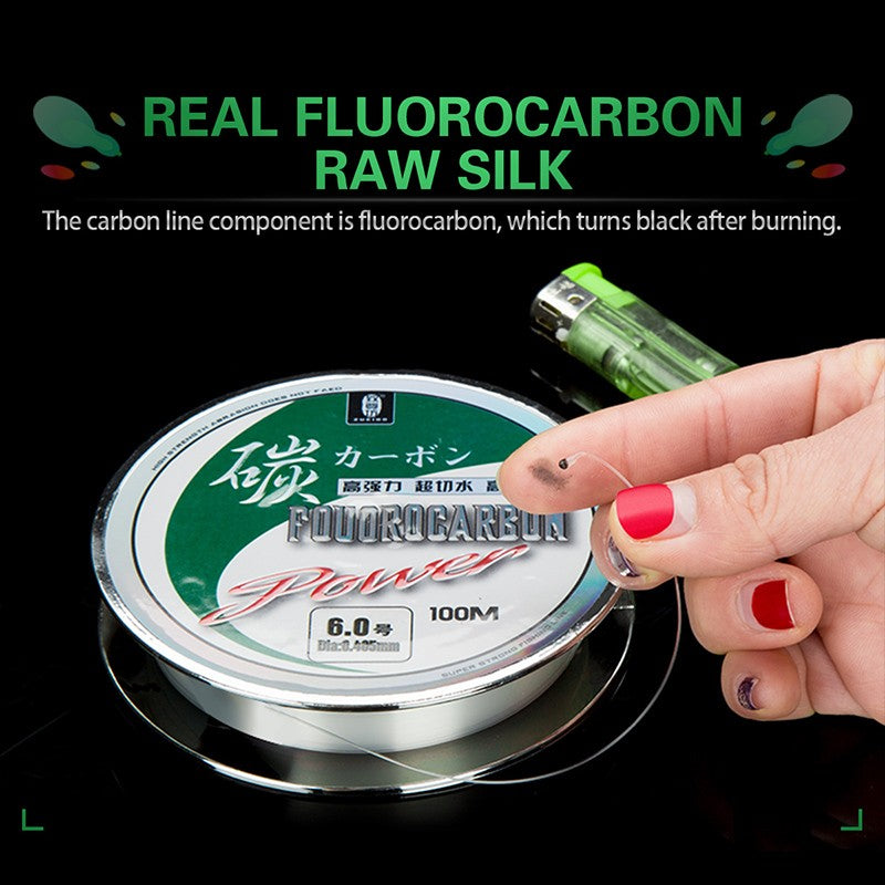 ZUKIBO 50M100M Linha de Pesca 100% Fluorocarbono Fibra de Carbono Japonesa Importada 1-25kg Monofilamento Sinking Line Pesca Marítima