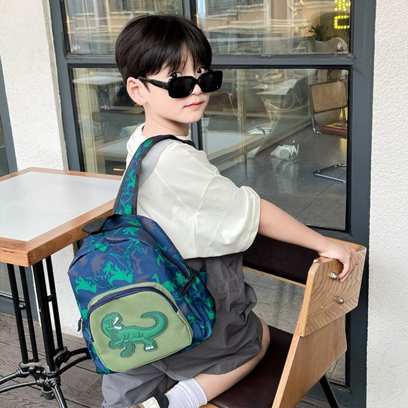 Mochila pré-escolar para meninos, dinossauro da moda, mochilas escolares com estampa de desenho animado, mochila escolar casual para crianças, para meninas, de 3 a 8 anos