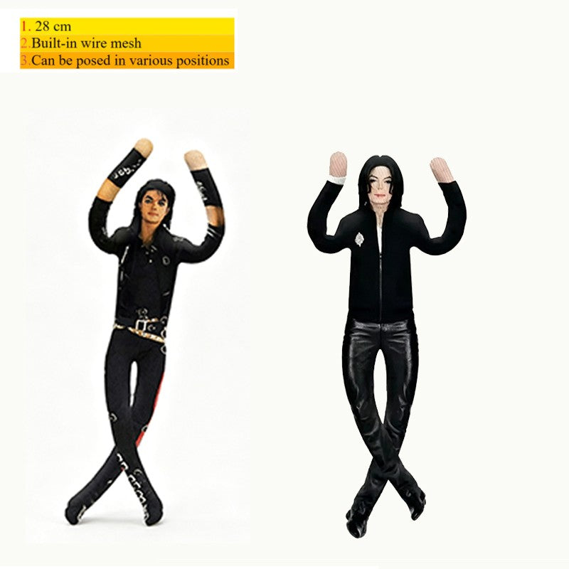 New Style  Michael Jackson Cosplay Prop Doll Plush Stuffed Figure Dolls Room Decoration Abstract Joint Mobility Props Gift