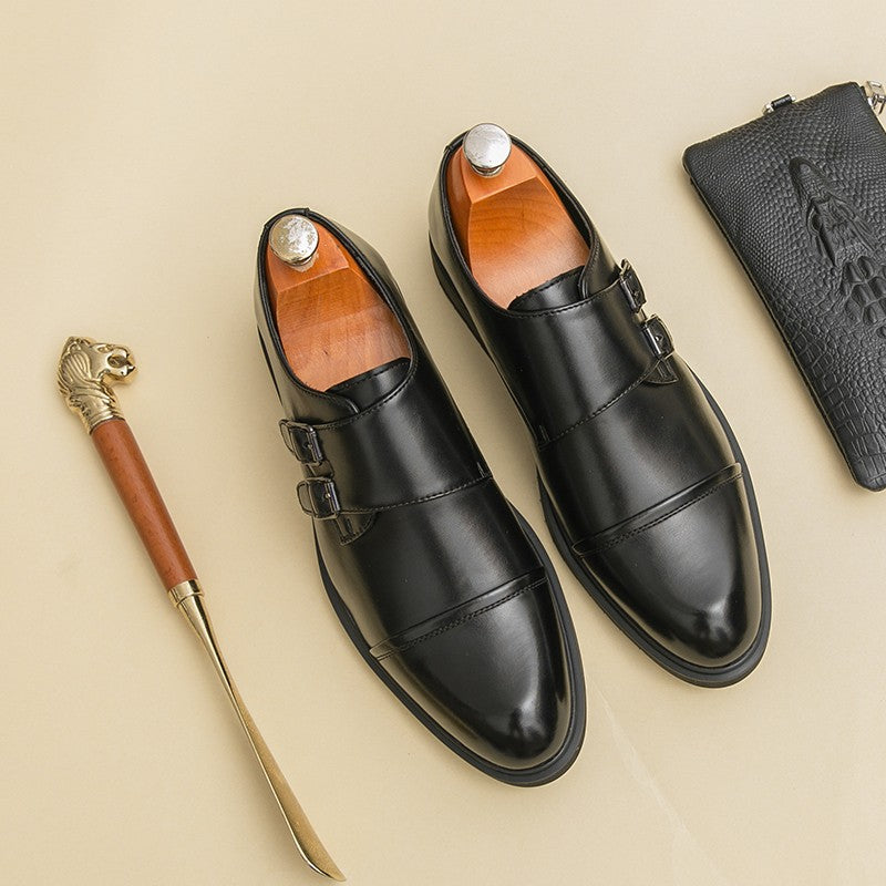 Brand New Men's Pointed Comfortable Business Banquet Oxford Shoes Fashion Spring Men's Breathable Casual Wedding Leather Shoes