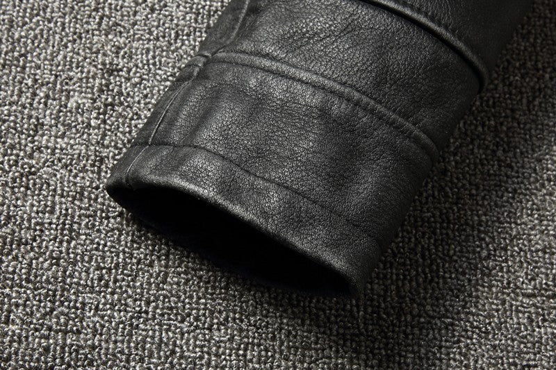 2025 Retro Style 100% Top Layer Cowhide Oversized Leather Jacket Color is made of Old Motorcycle Riding Clothes.