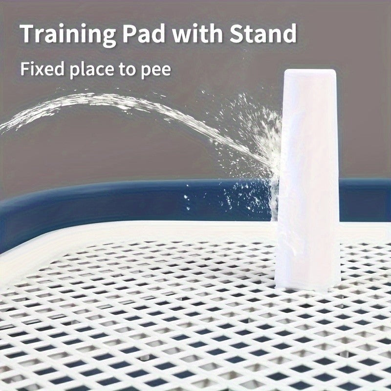 Vaso Sanitário para Treinamento de Cães, Suporte Plástico para Tapete Higiênico de Cães com Rede Removível, Bandeja Sanitária Reutilizável para Treinamento de Cães para Animais de Estimação