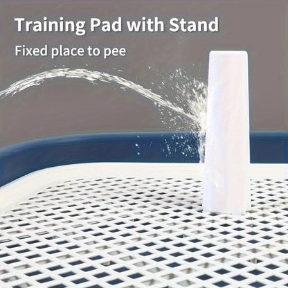 Vaso Sanitário para Treinamento de Cães, Suporte Plástico para Tapete Higiênico de Cães com Rede Removível, Bandeja Sanitária Reutilizável para Treinamento de Cães para Animais de Estimação