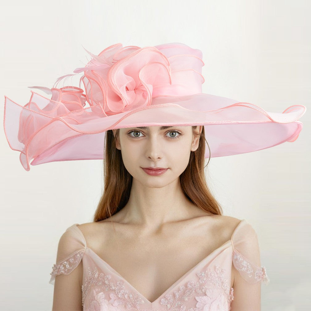 Women Church Hats 2025 Luxury British Top Hats for Elegant Women for Sun Beach Hat Kentucky Tea Party Derby Hats S10-3609