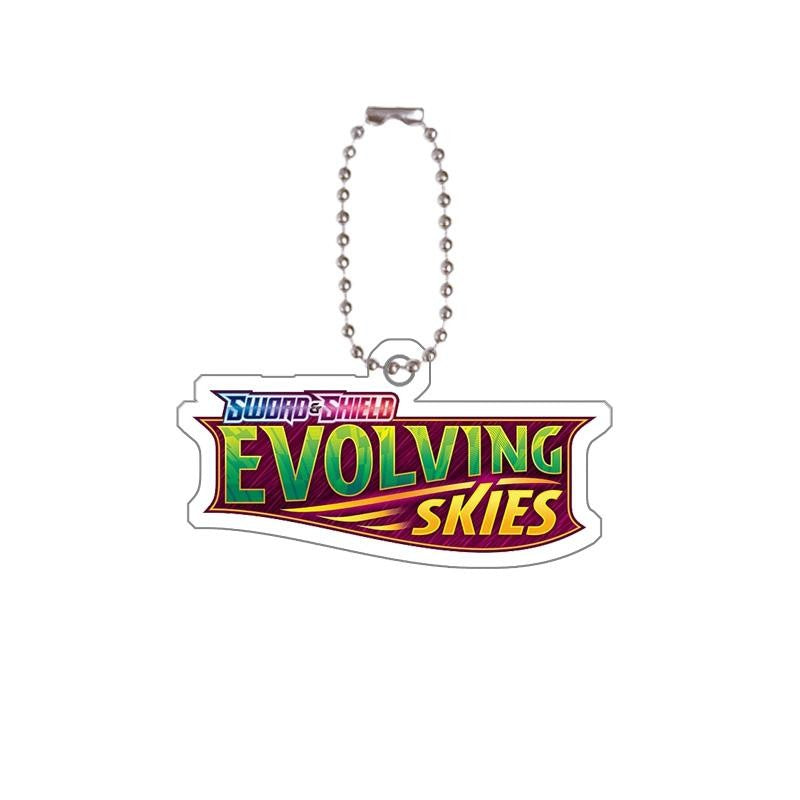 Chaveiro de acrílico de série completa para Mega Evoluções em inglês Sv10 Sv11 Sv9 151 Logotipo Anime Pingente de acrílico de decoração de bolsa