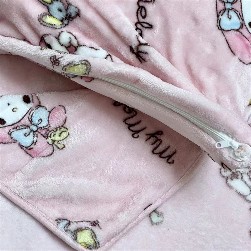 Sanrio Cute My Melody Warm Blanket Lovely Cartoon Printed Blanket For Office Dormitory Comfortable Nap Blanket Kawaii Sheet Girl