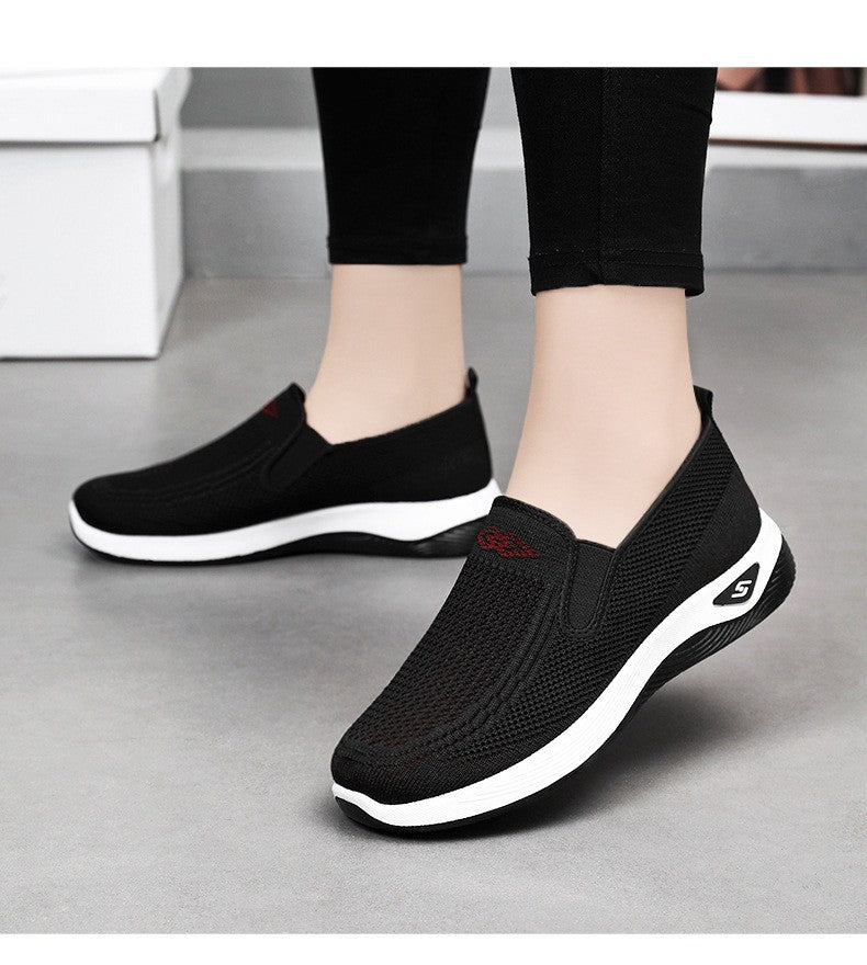 Women Casual Sports Shoes Breathable Lightweight Sneakers Anti-slip Flats Outdoor Running Walking Shoes Female Vulcanized Shoes