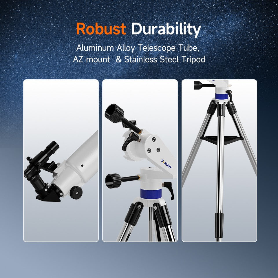 Telescópio Refrator de Astronomia Svbony SV520 90mm para Adultos e Iniciantes Profissionais Observação da Lua Fotografia