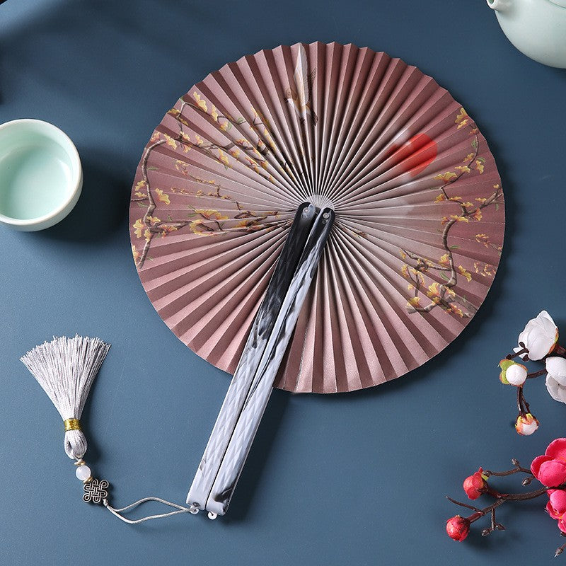 Chinese Japanese Style Silk Fan Folding Fan Wedding Fan Art Gifts Dance Hand Fan Vintage Bamboo Folding Hand Held Flower Fan