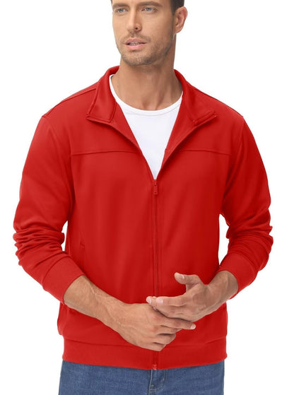 TACVASEN Spring Autumn Track Jackets Mens Lightweight Full Zip Sports Jacket Running Athletic Jackets Workout Fitness Outwear