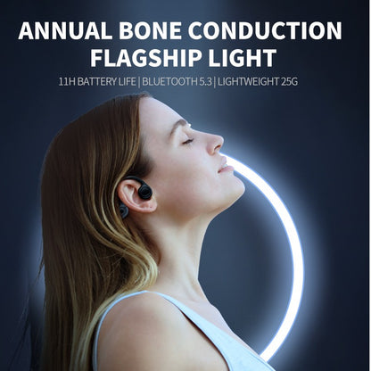 Real Bone Conduction Headphone Wireless Earphone Bluetooth 5.3 Sports Headsets Hands-free with Mic for Running