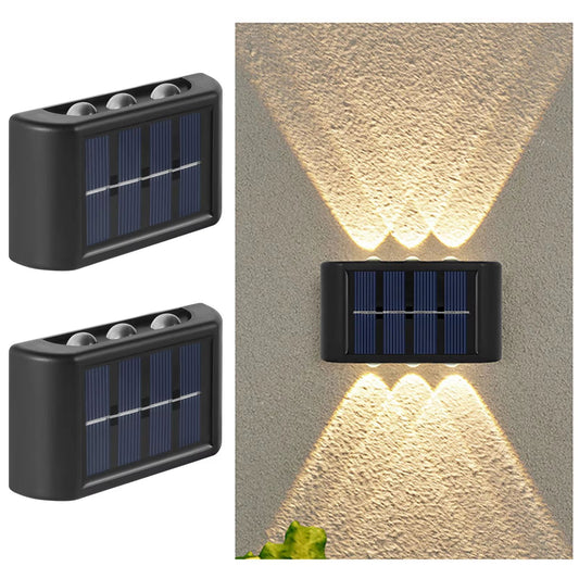 Solar Up And Down Double-headed High Brightness Wall Lights Garden Lights Door Sign Wall Lights Outdoor Waterproof Wall Washer