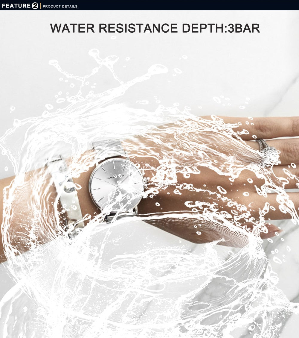 HANNAH MARTIN Brand Quality Stainless Steel Japan Quartz Movement Waterproof Women 36mm Full Rose Gold Ladies Dropshipping Watch