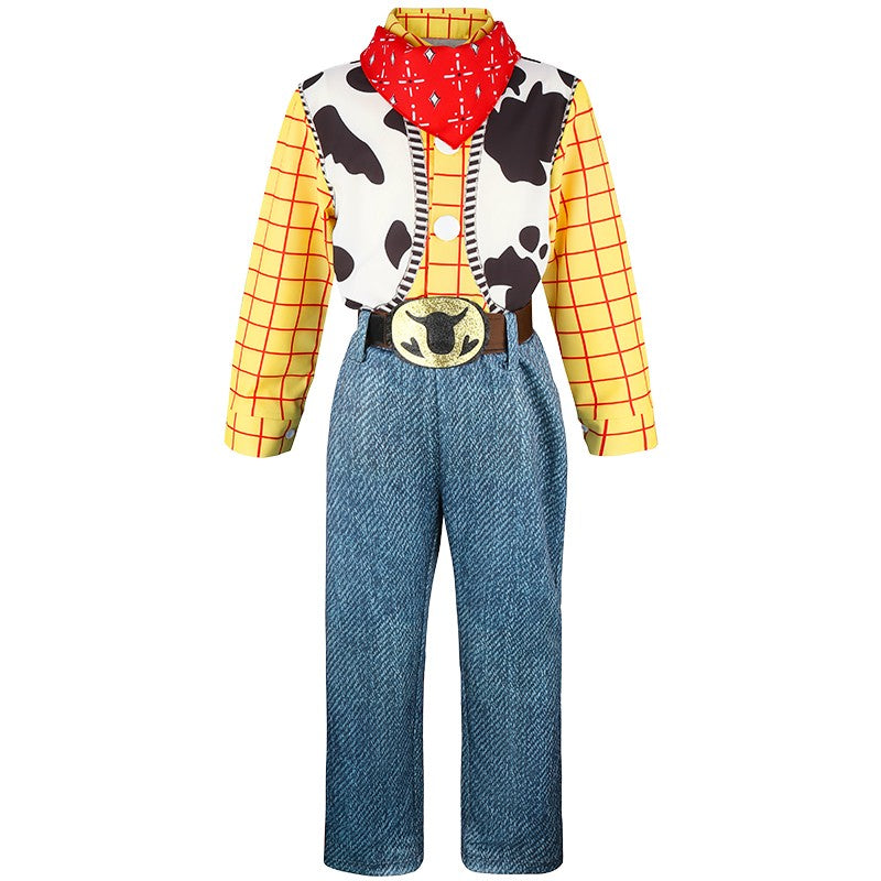 New Toy Cosplay Story Woody Costume Halloween Anime Movie Trish Sheriff Cowboy Cosplay Costume Cosplay Costume