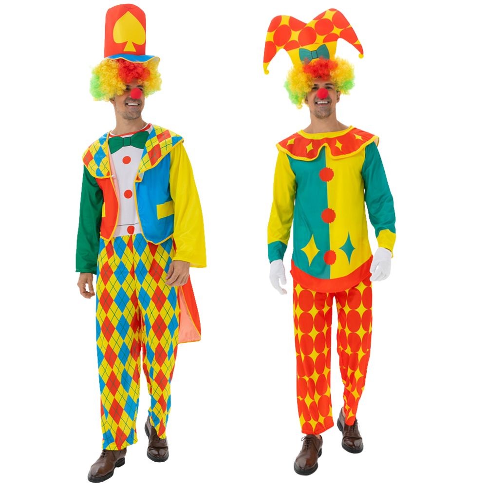Fantasy Circus Costume Set Adult Cosplay Clown Uniform Anime Style Magic Performance Halloween Carnival Party Dress Up