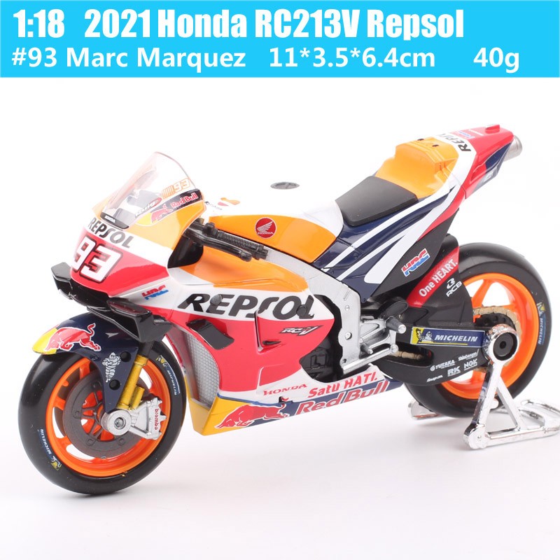 1/18 Maisto KTM RC16 Redbull Ducati GP21 GP22 GP23 GASGAS Honda RC213V Repsol Yamaha YZR-M1GP Moto Modelo de Corrida