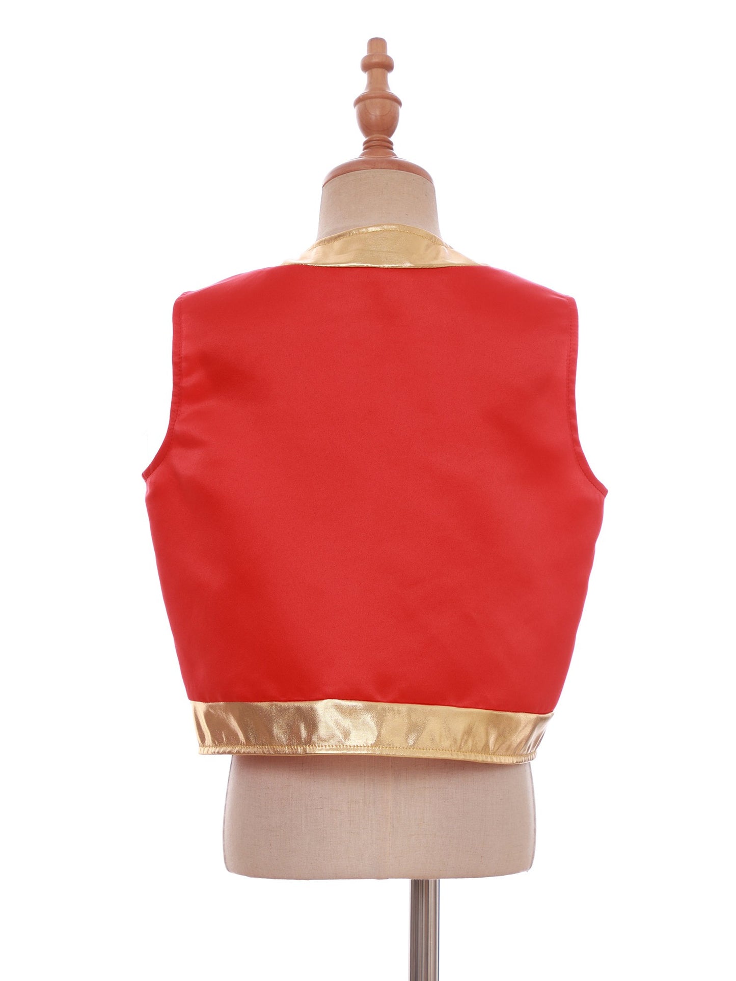 Boys Girls Halloween Toad Game Character Vest Open Front Loose Waistcoat Carnival Theme Party Super Brother Role Play Costume
