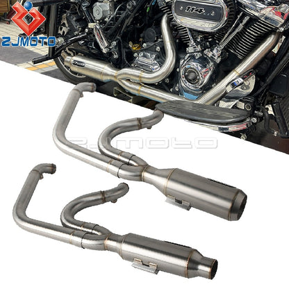 For Harley M8 Touring Electra Glide Road King Street Glide Road Glide 2017-2025 Motorcycle Complete Exhaust Muffler Escape Pipe