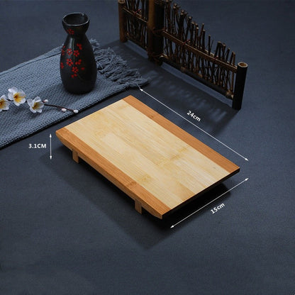 Bamboo Sushi Board boat plate Rectangular Platform Cooking Sashimi basin Japanese Korean Cuisine Tableware Serving Plate Tray