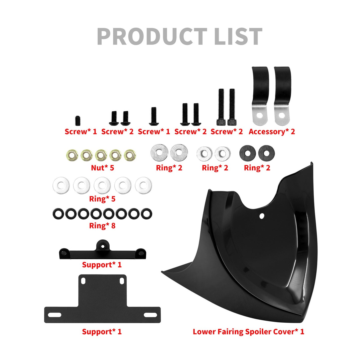 Spoiler Inferior Dianteiro da Carenagem do Motor para Harley Touring FLHT FLHX 1996-2017 Softail Breakout Dyna 2004-2017