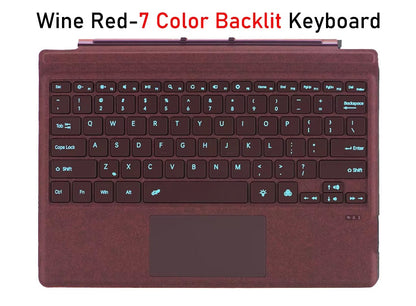 Wireless Bluetooth Keyboard For Microsoft Surface Pro 3 4 5 6 7 7+,Detachable Slim Type Cover Keyboard Trackpad For Surface Pro
